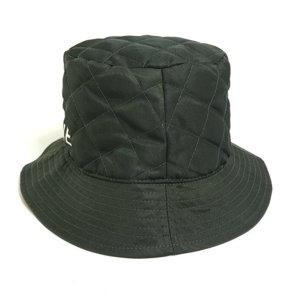 Authentic CELINE 2AUB8930C Quilted logo Hat bucket hat Nylon Khaki x Orange main image 5